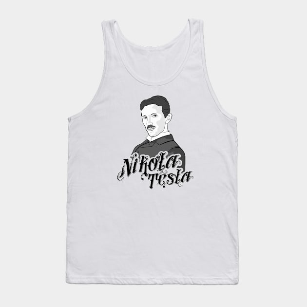 Nikola Tesla science geek nerd Tank Top by untagged_shop